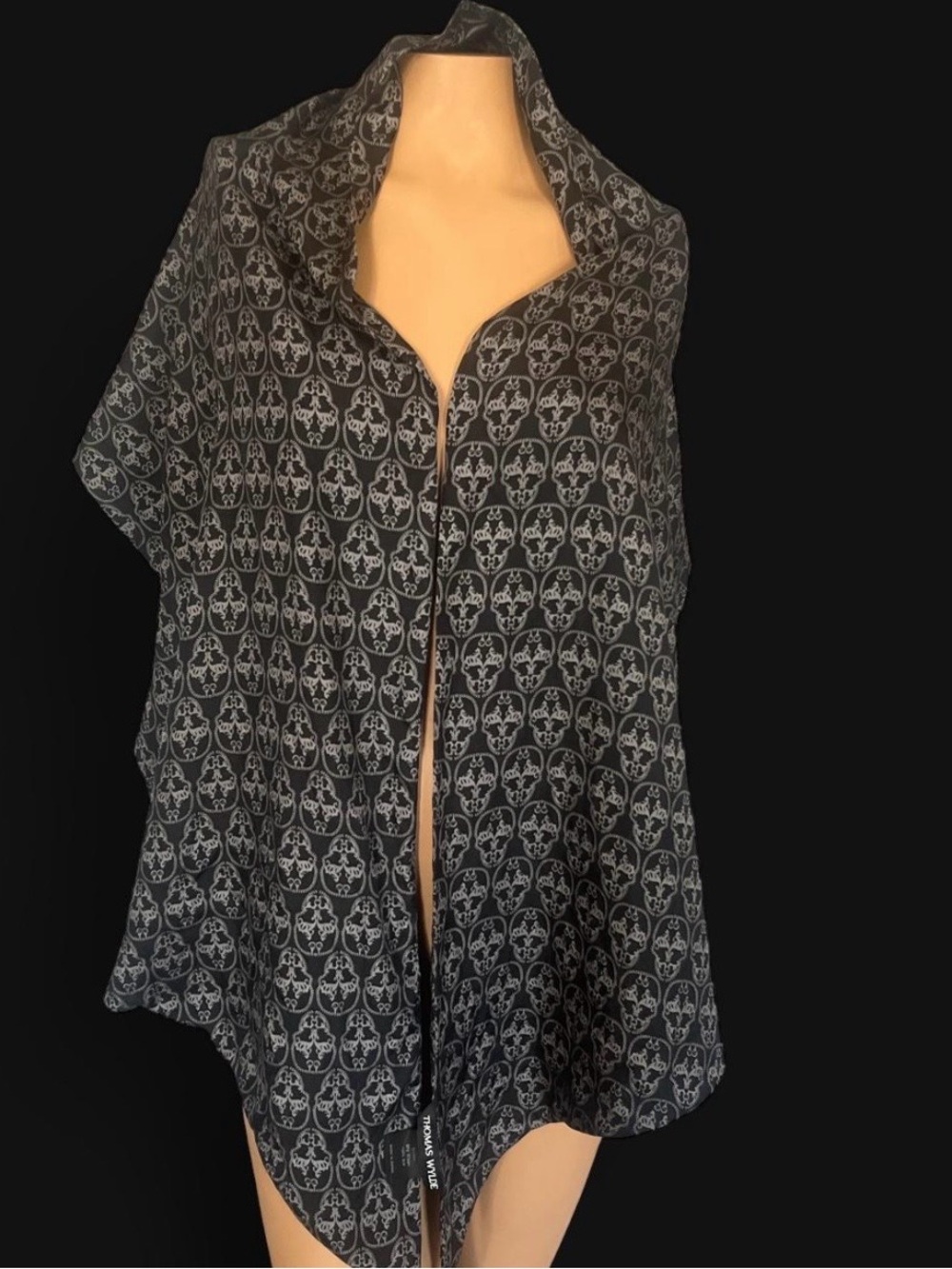 Thomas Wylde 100% Silk Skull Print Scarf